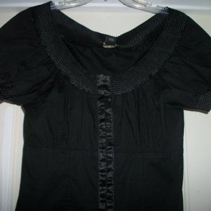 GUESS JEANS OLD STOCK STEAMPUNK FOLKLORE CORSET BLOUSE LG